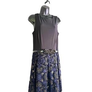 Leslie Fay Y2K burnout velvet metallic sleeveless whimsigoth witchy maxi dress